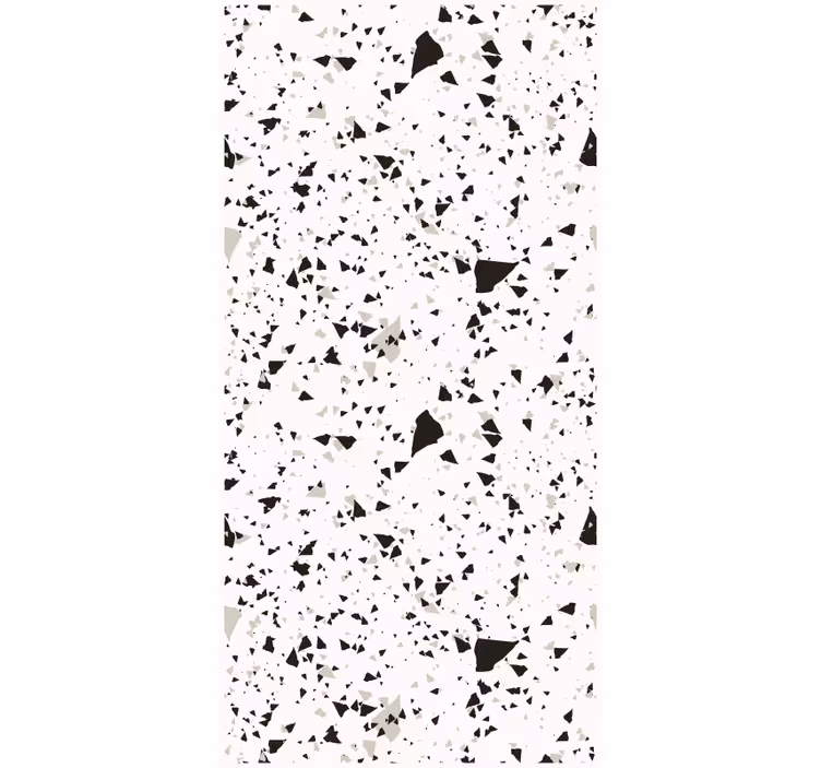 Kitchen wallpaper in gray, white, and black terrazzo - TenStickers