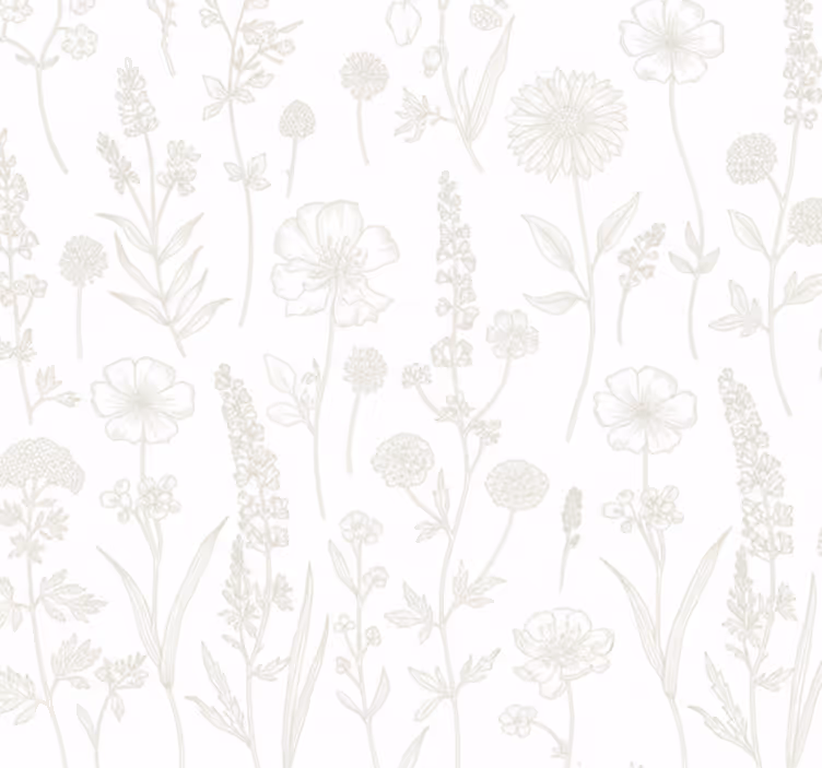 Living area wallpaper botanical sketch trail - TenStickers