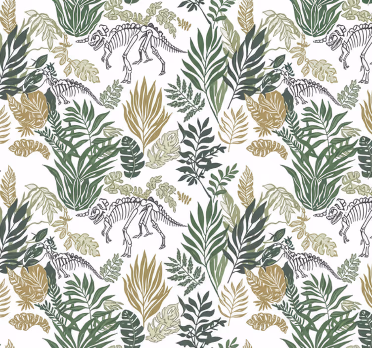 Living area wallpaper dinosaur design - TenStickers