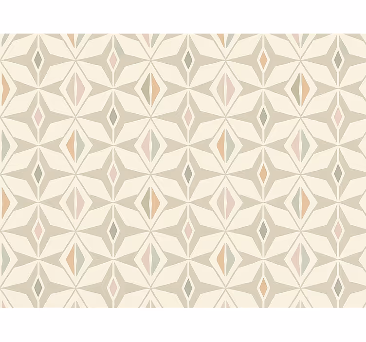 Living area wallpaper colorful geometric design - TenStickers