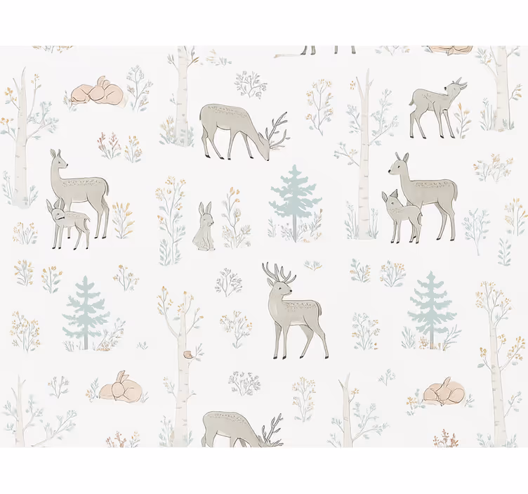 Master bedroom wallpaper for kids' floral design - TenStickers