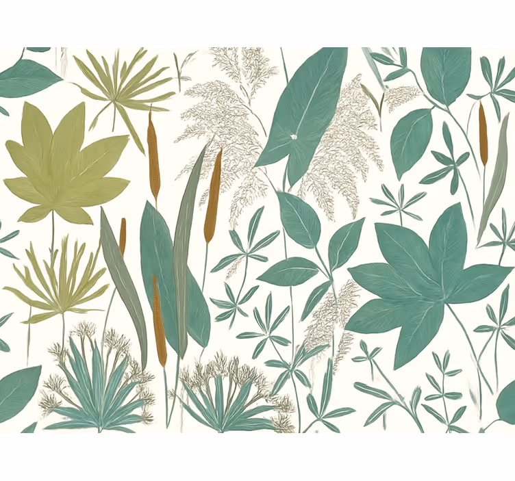 Living area wallpaper tropical jungle - TenStickers