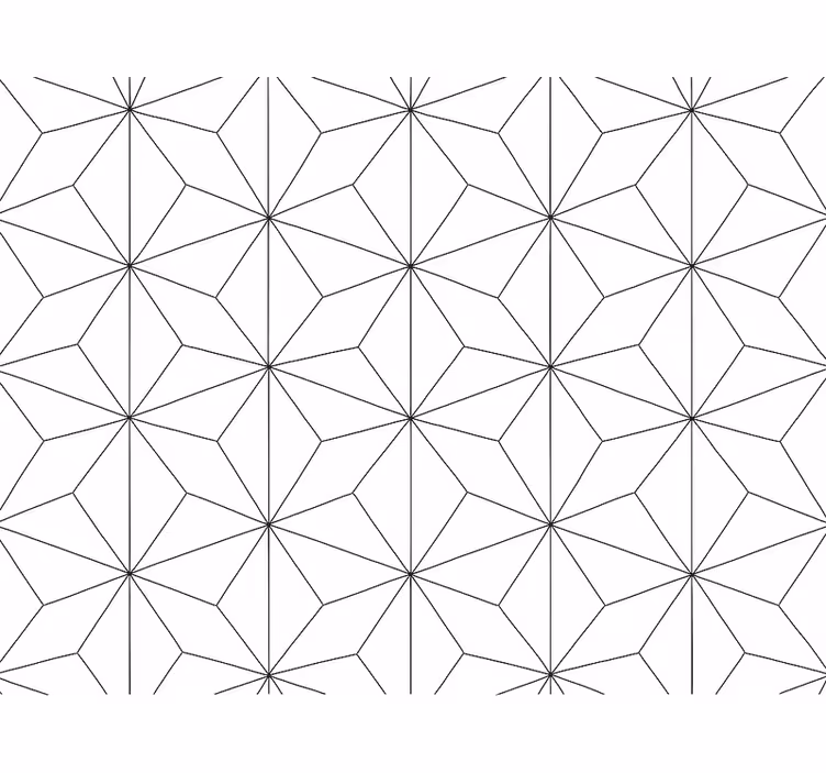 Living area wallpaper abstract hexagon design - TenStickers