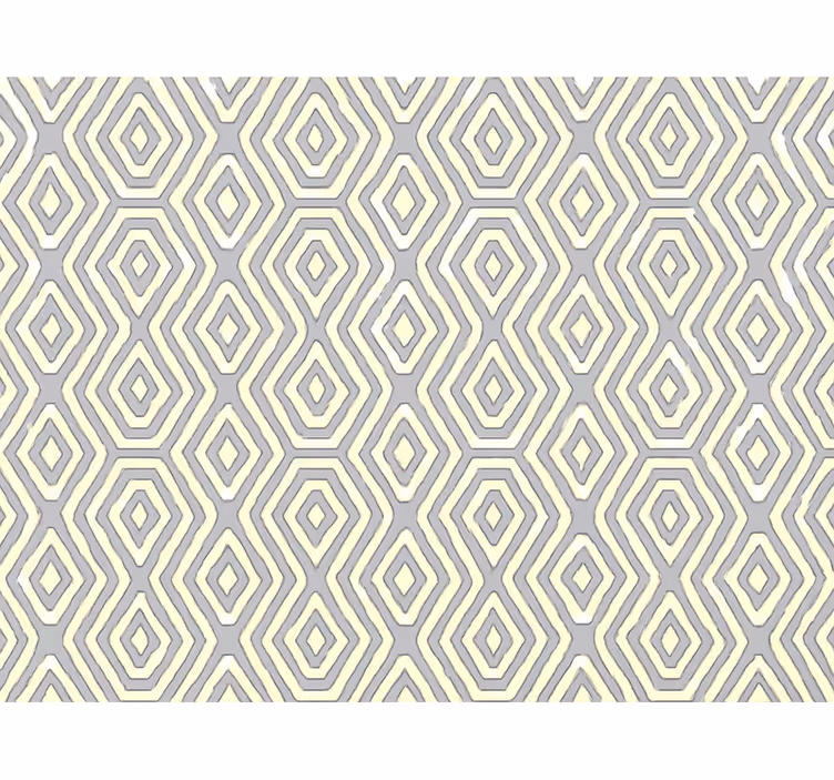 Living area wallpaper geometric blue gold design - TenStickers