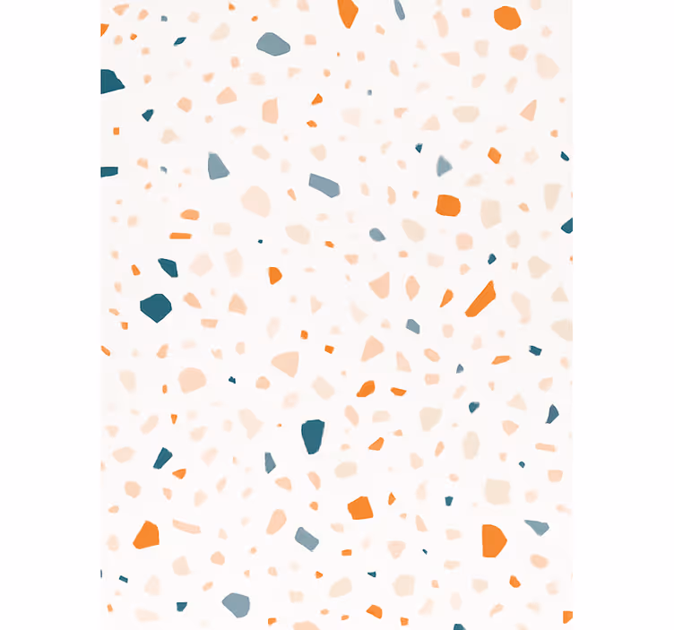 Abstract wallpaper in teal and terracotta speckle - TenStickers