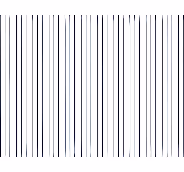 Living area wallpaper blue and white thin stripes - TenStickers