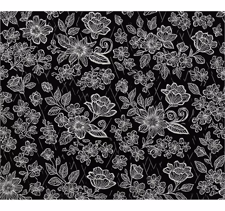 Master bedroom wallpaper dark floral pattern - TenStickers