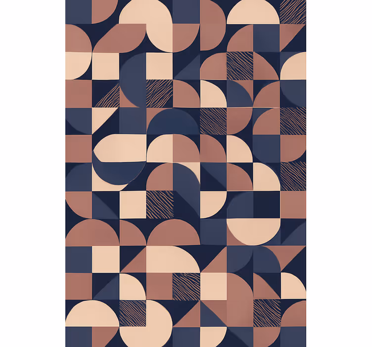 Master bedroom wallpaper abstract purple geometry - TenStickers