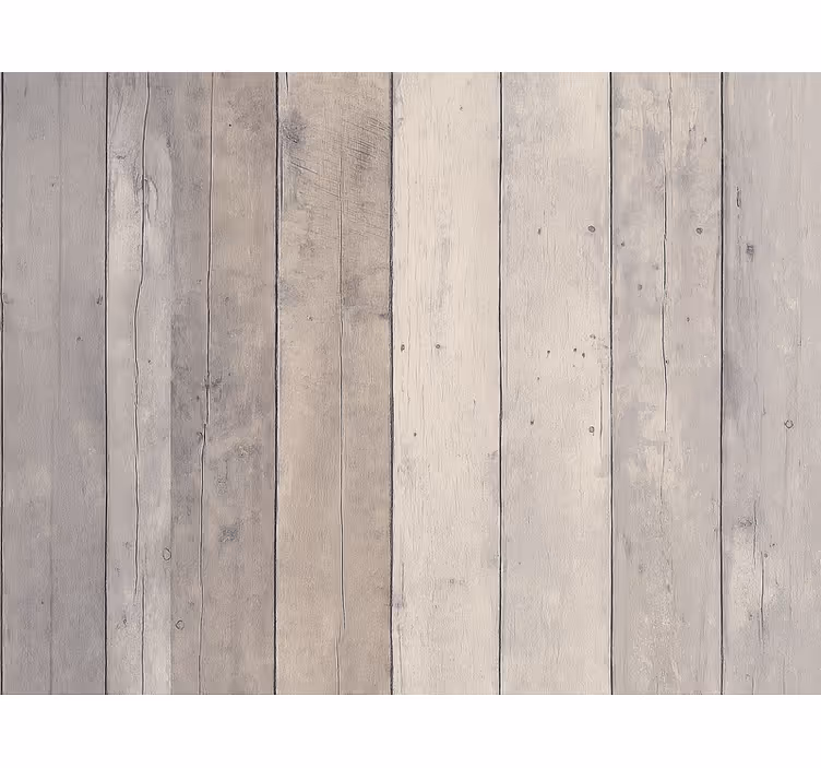 Living area wallpaper washed wood panel effect - TenStickers