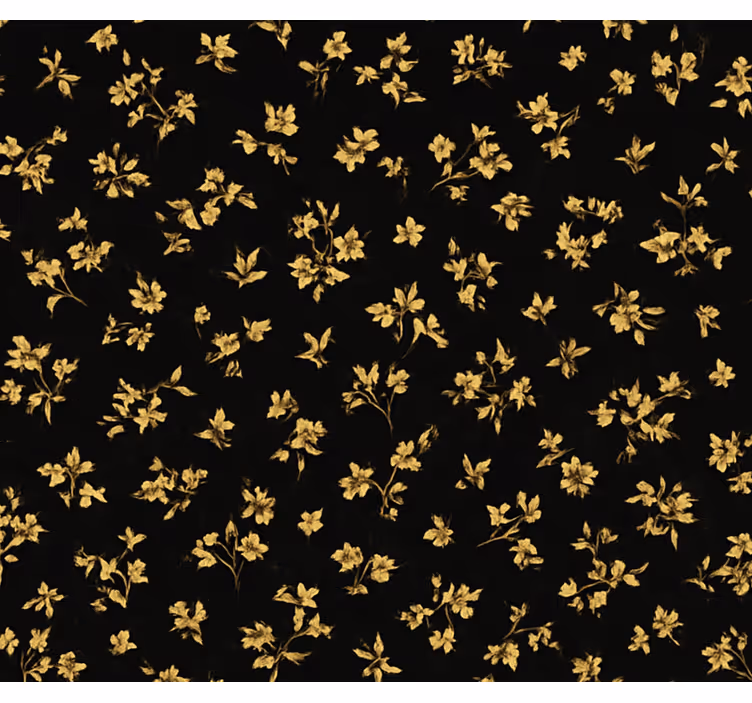 Master bedroom wallpaper dark background with gold flowers - TenStickers
