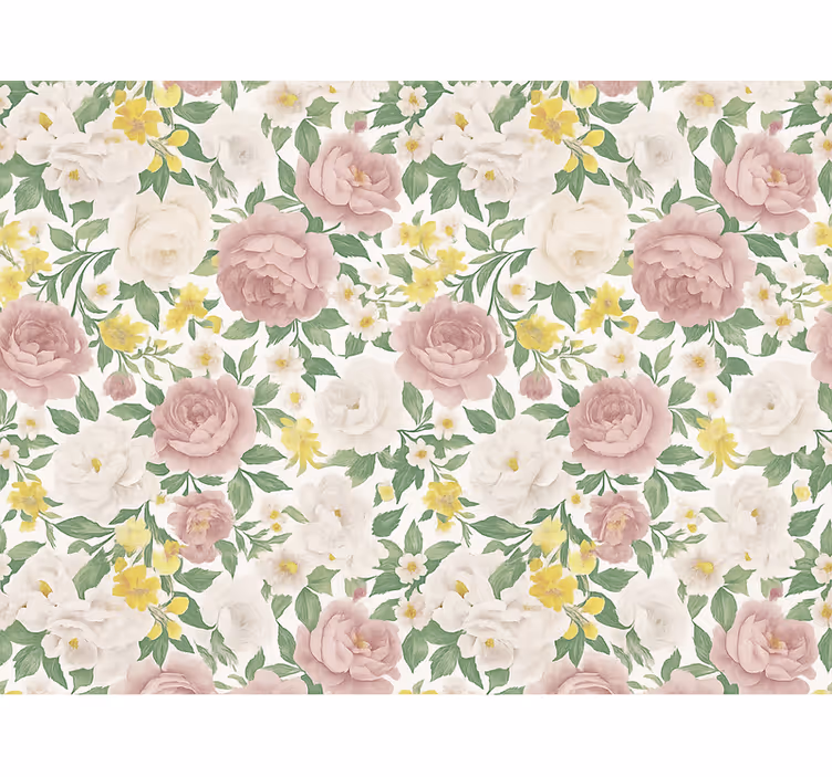 Master bedroom wallpaper smoky mysterious botanical motif - TenStickers