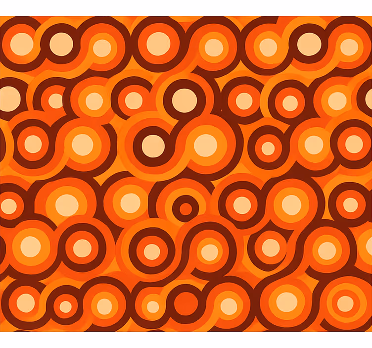 Living area wallpaper abstract modern warm colors figures - TenStickers