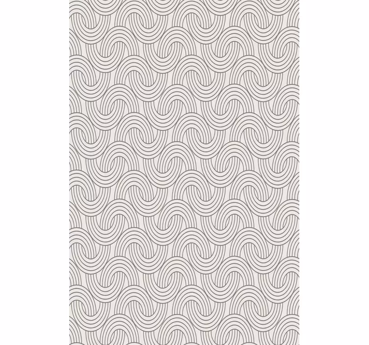 Flowers wallpaper with art deco illusion design - TenStickers