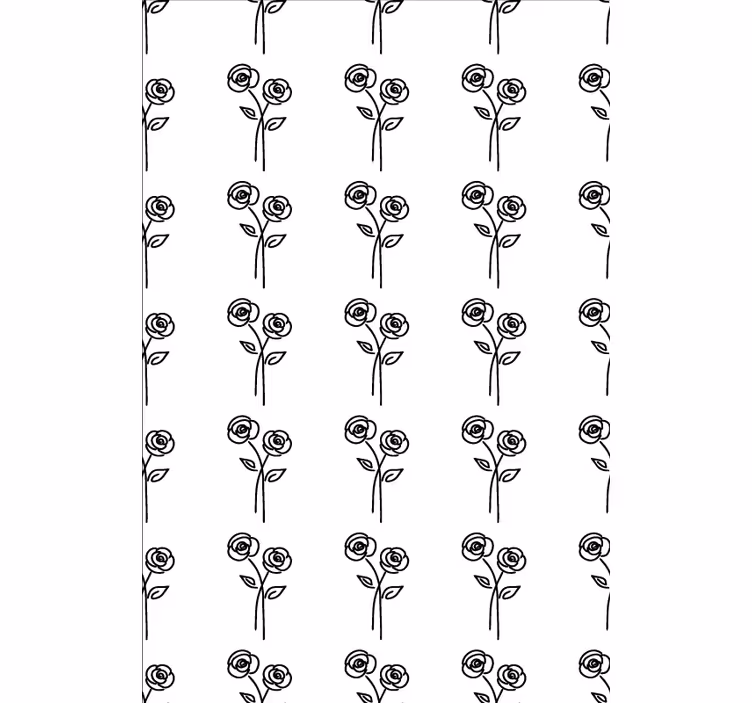 Flowers wallpaper pair of roses minimalist design - TenStickers