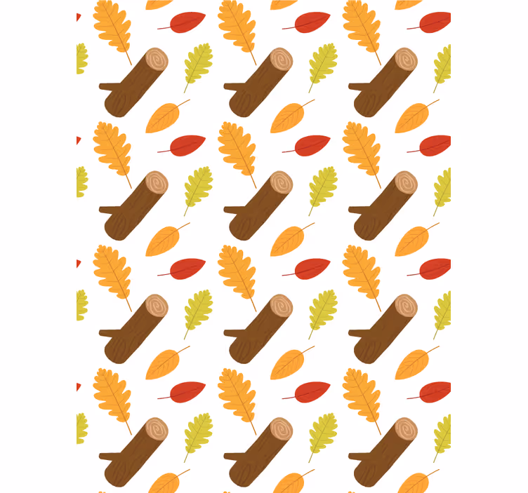 Floral wallpaper multicolor various trees - TenStickers