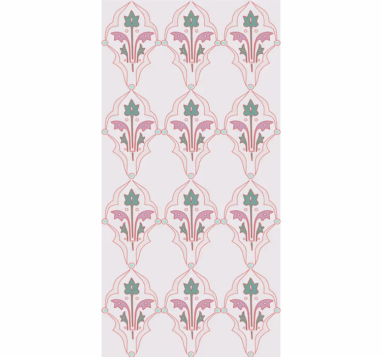 Floral wallpaper with elegant floral design - TenStickers