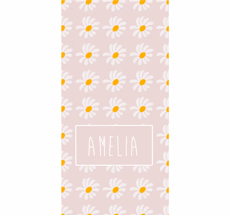 Floral wallpaper featuring bohemian flower illustrations - TenStickers