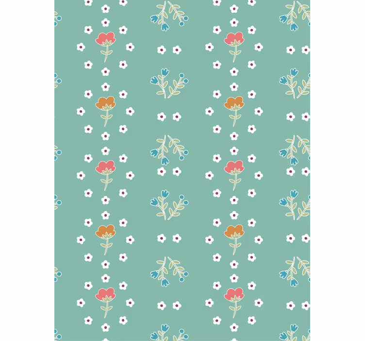 Floral wallpaper in "granny chic" design - TenStickers