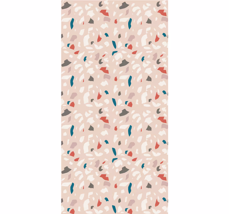 Master bedroom wallpaper with terrazzo effect design - TenStickers