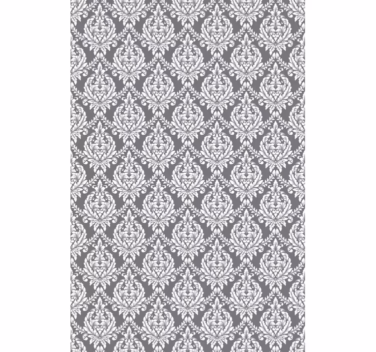 Master bedroom wallpaper in grey damask pattern - TenStickers