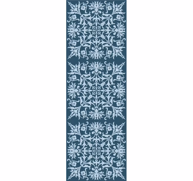 Wall paper in bedroom french provincial blue floral design - TenStickers