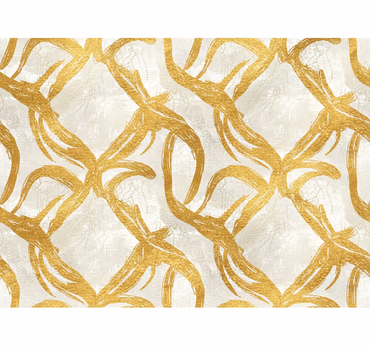 Living area wallpaper golden textured finish - TenStickers