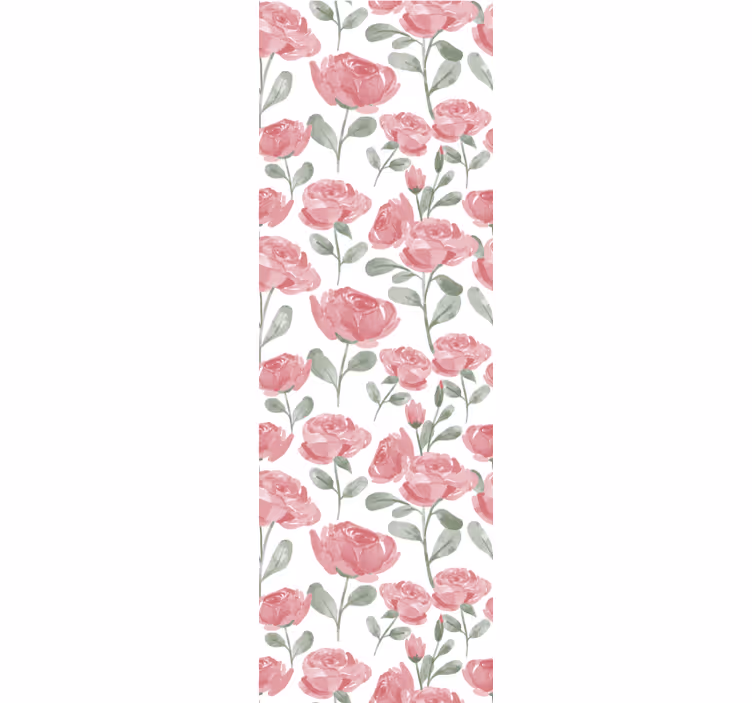 Natural vintage rose pattern wall paper in bedroom - TenStickers