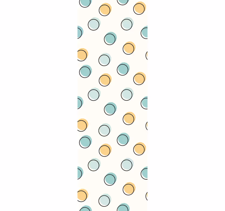 Colorful geometric illustration wall paper in bedroom - TenStickers