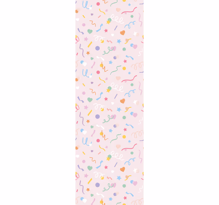 Wall paper in bedroom with cute pastel confetti - TenStickers