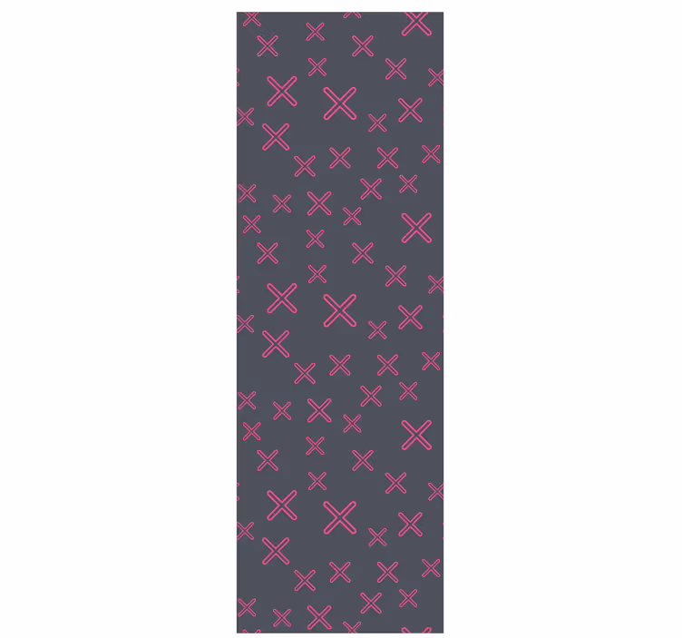 Wall paper in bedroom colorful geometric crosses - TenStickers