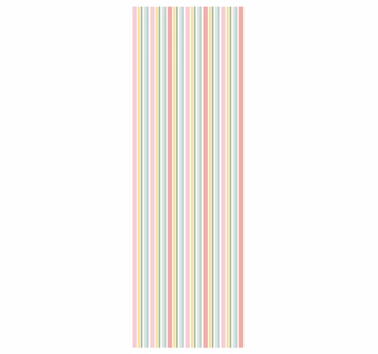 Wall paper in bedroom horizontal pastel striped design - TenStickers