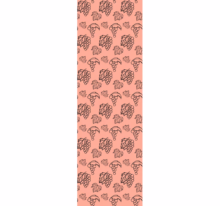 Wall paper in bedroom african style pink grape design - TenStickers