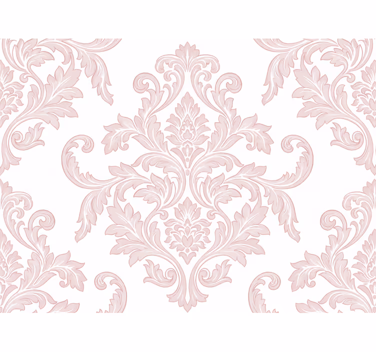 Baroque wallpaper blush damask paisley design - TenStickers