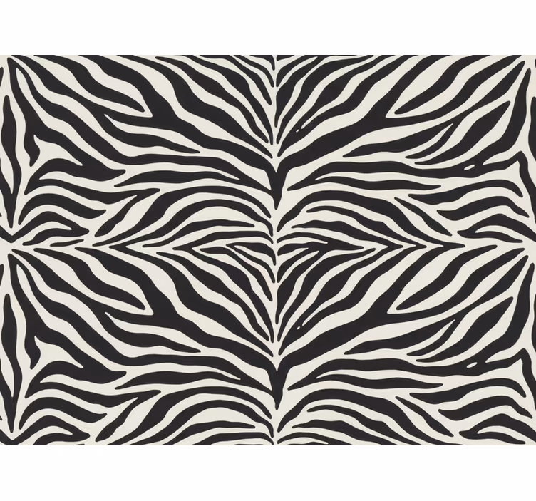 Wallpaper zebras realistic zebra print design - TenStickers