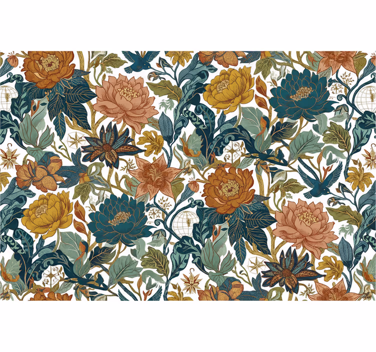Flowers wallpaper living walls travel design - TenStickers