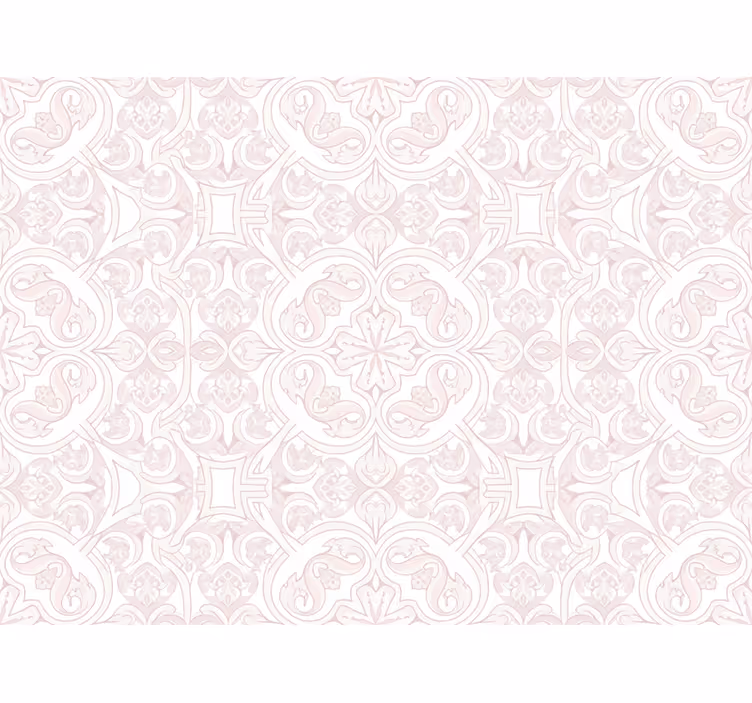Art wallpaper mediterranean pattern soft pink - TenStickers