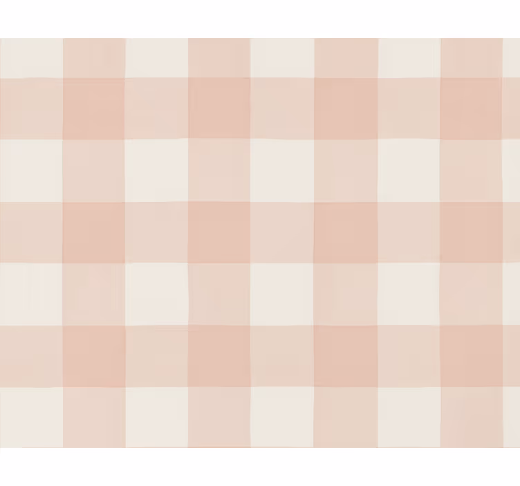 Wallpaper squares dusky pink gingham linen - TenStickers