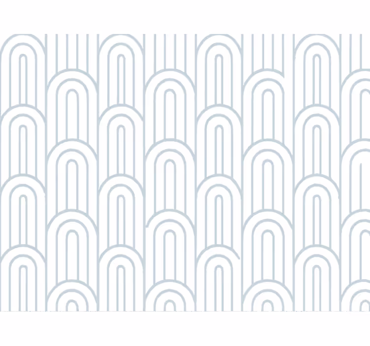 Geometric wallpaper light and airy blue archway - TenStickers