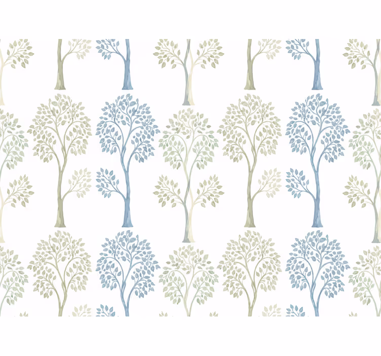 Leaves wallpaper vintage pale tree design - TenStickers
