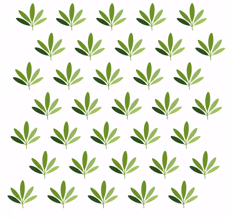 Sweet palm leaves wallpaper - TenStickers