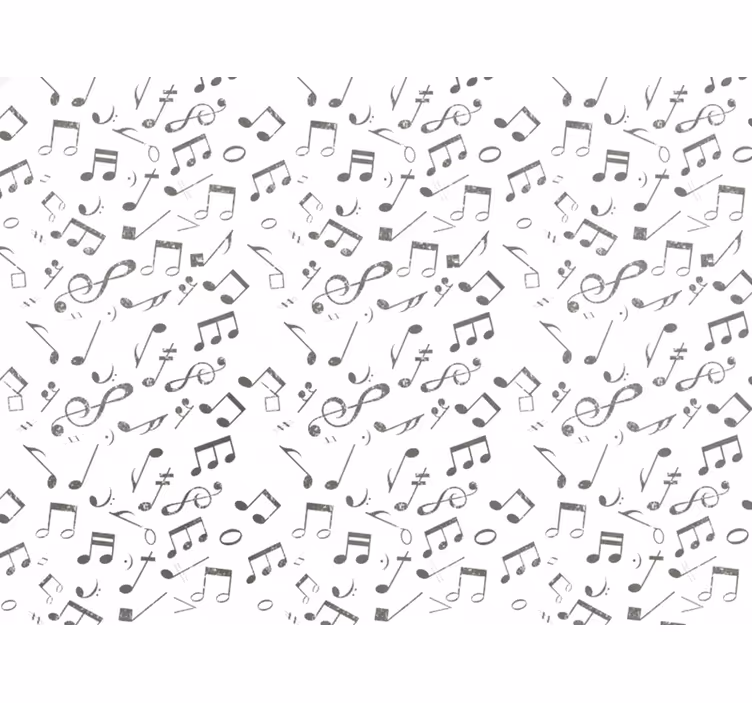 Wallpaper white music notes - TenStickers