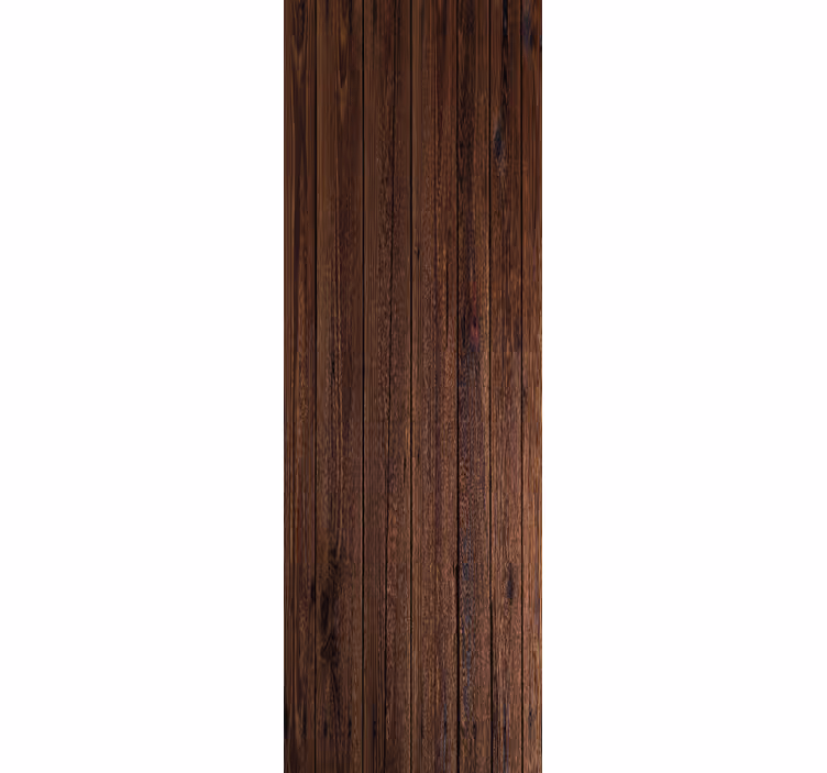 Brown wallpaper dark brown rustic wood planks - TenStickers