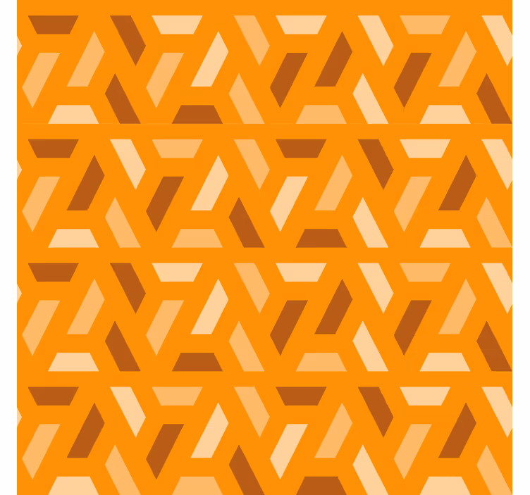 Orange wallpaper in geometric orange patterns - TenStickers