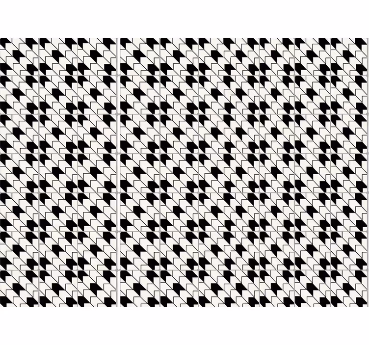 Black wallpaper black and white rug - TenStickers