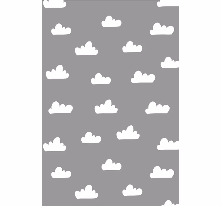 Grey wallpaper cloudy skies design - TenStickers