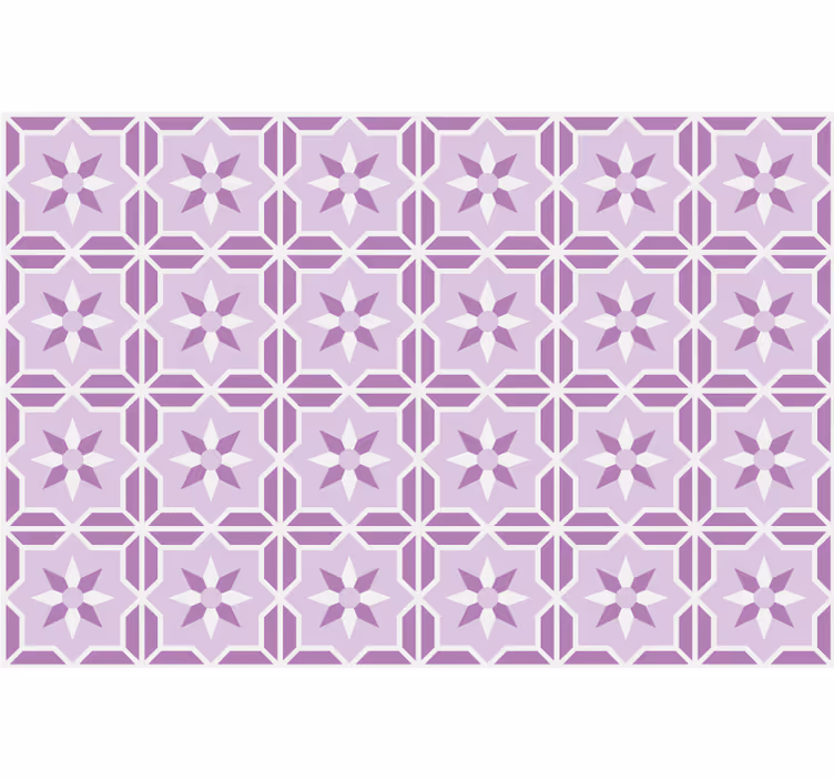 Pink wallpaper in lavender geometric pattern - TenStickers