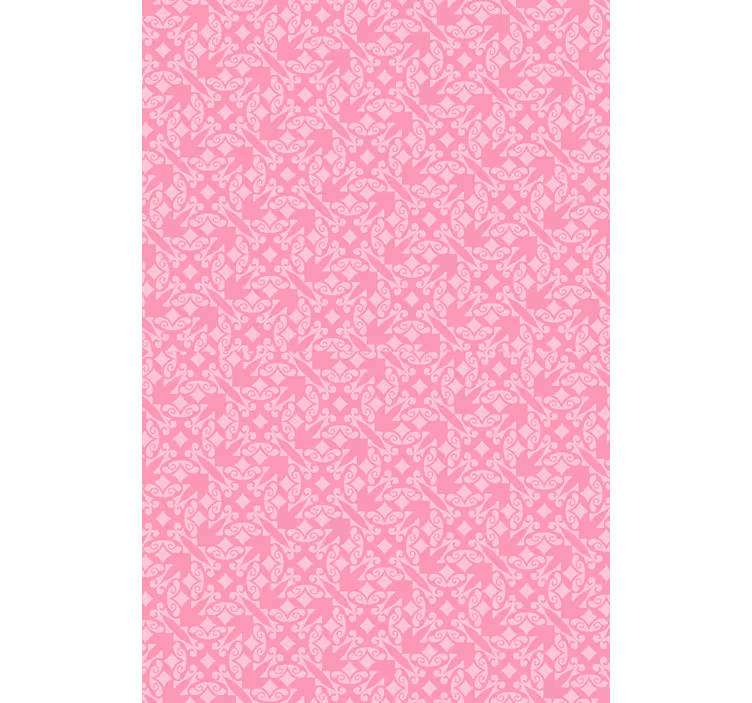 Pink wallpaper with ornamental design - TenStickers