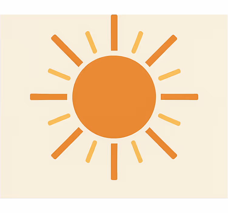 Wallpaper terracotta sun thread - TenStickers