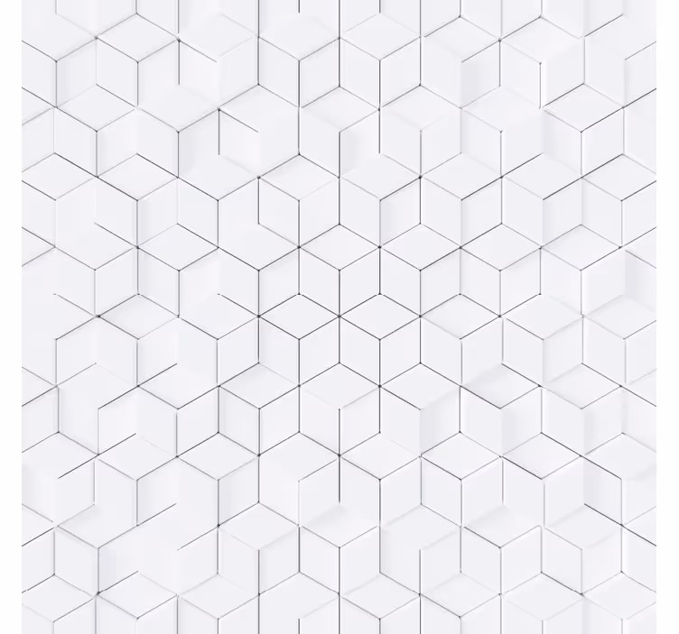 Wallpaper white geometric patterned surface - TenStickers