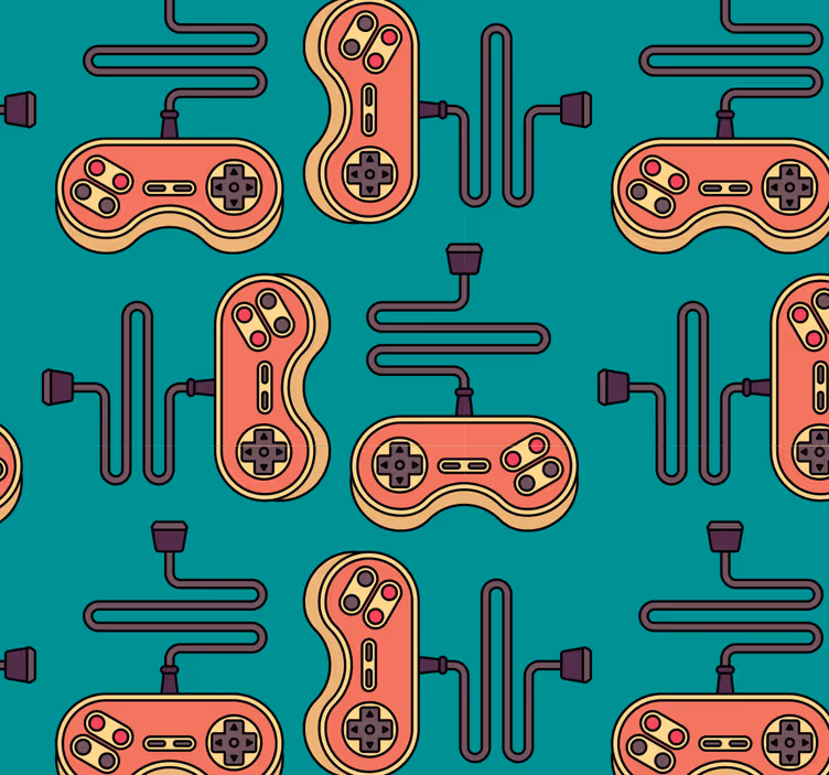 videogame controllers wallpaper teenage bedroom - TenStickers